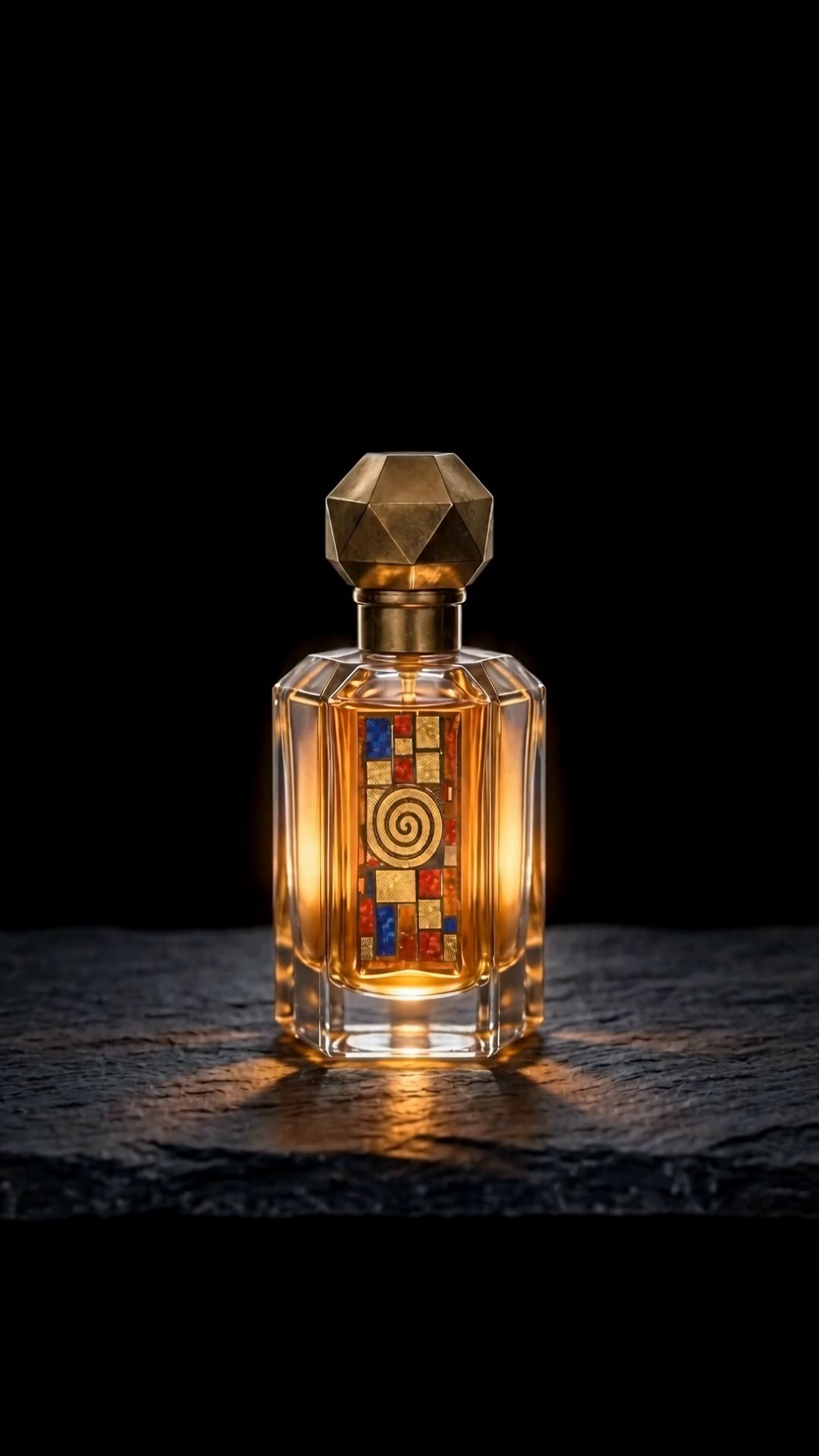 Aurea fragrance spot — Klimt-inspired still frame